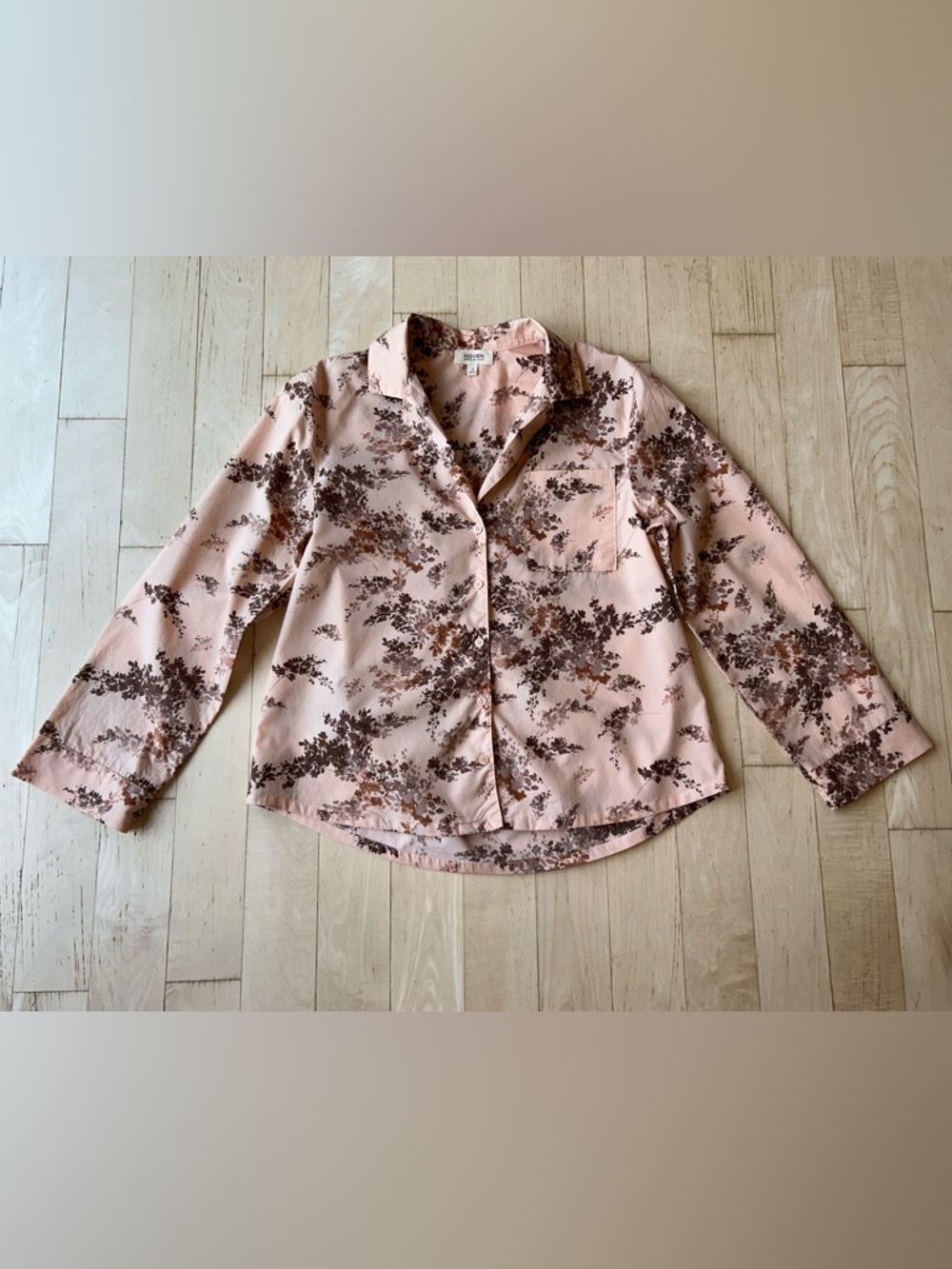 Haven Well Within Organic Cotton Poplin Pajamas Painted Rose Print Size Small - Picture 3 of 16